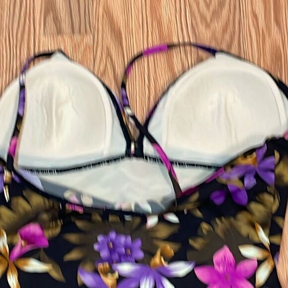 Vintage Beach Cabana Floral one piece Swimsuit, Medium Large - Picture 7 of 10